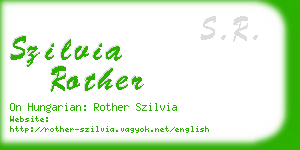 szilvia rother business card
